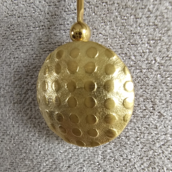 18K Yellow Gold Polkadot McGurrin Studio Earrings - Picture 6 of 15